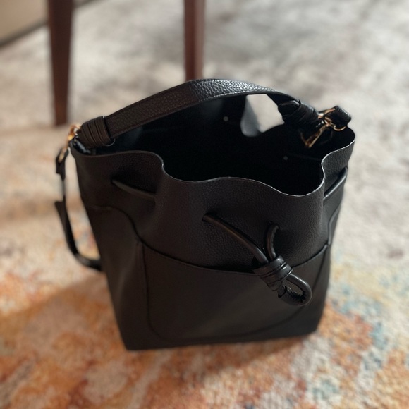 zara basic black faux leather bag - Picture 3 of 4